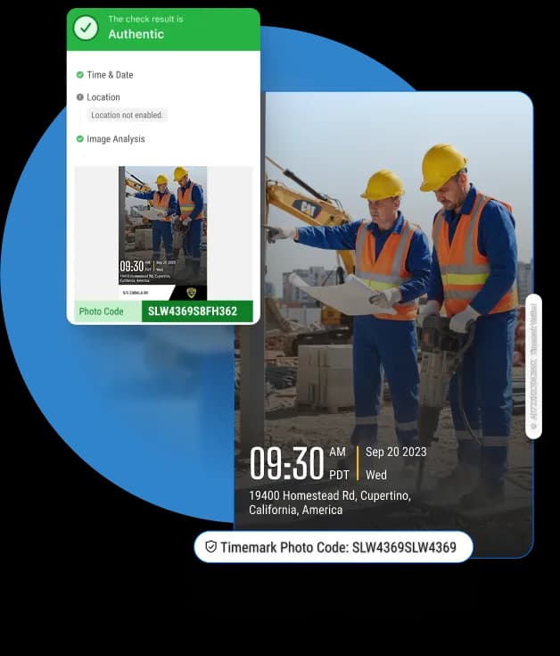 Verify Job Photos With Tamper Proof Data