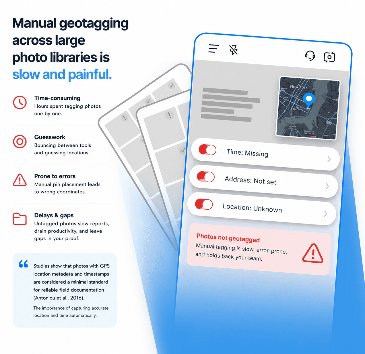When Photos Lack GPS Location, Work Stalls