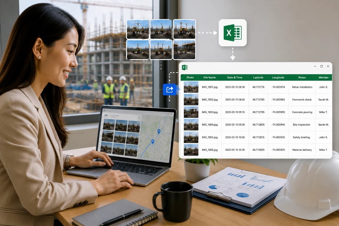 Export Photo Data Straight to Excel