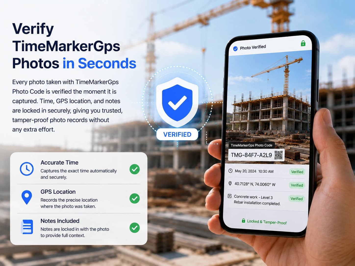 Verify TimeMarkerGps Photos in Seconds
