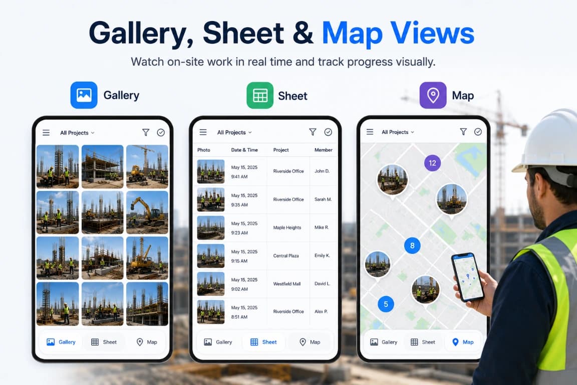 Gallery, Sheet & Map Views