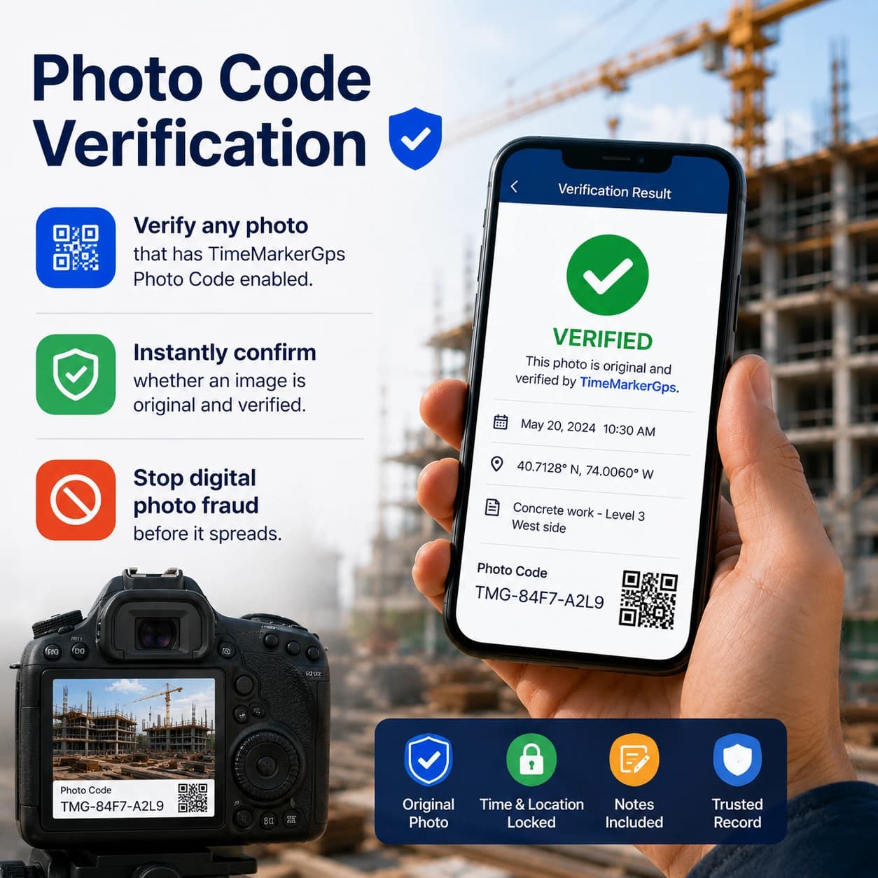 Verify Photos by Photo Code